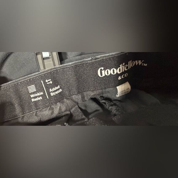 Goodfellow & Co Wrinkle Resist Added Stretch Black Slim Mens Pants Size 29 x 30 - Picture 5 of 5